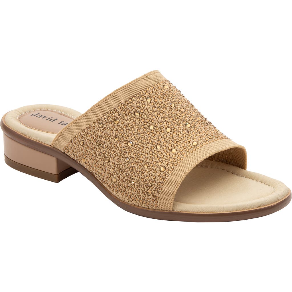 David Tate Premium Slide Sandal In Gold