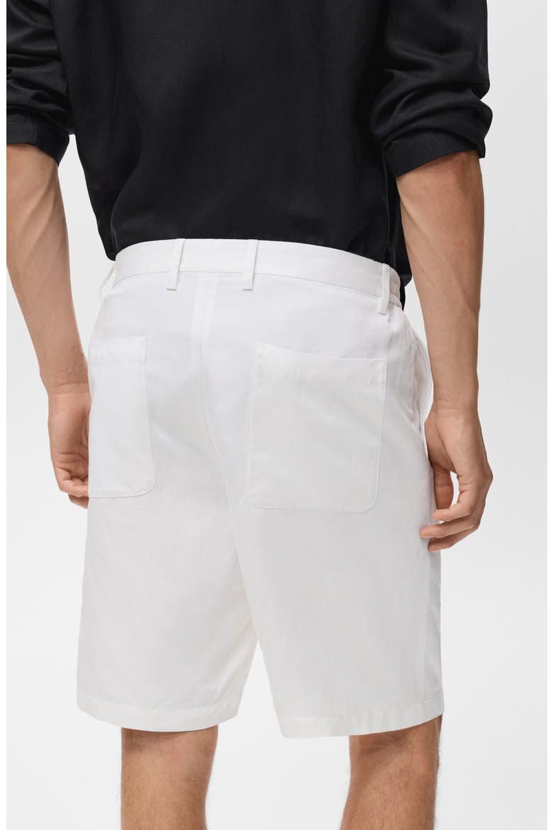 Elastic Waist Shorts, Alternate, color, OFF WHITE