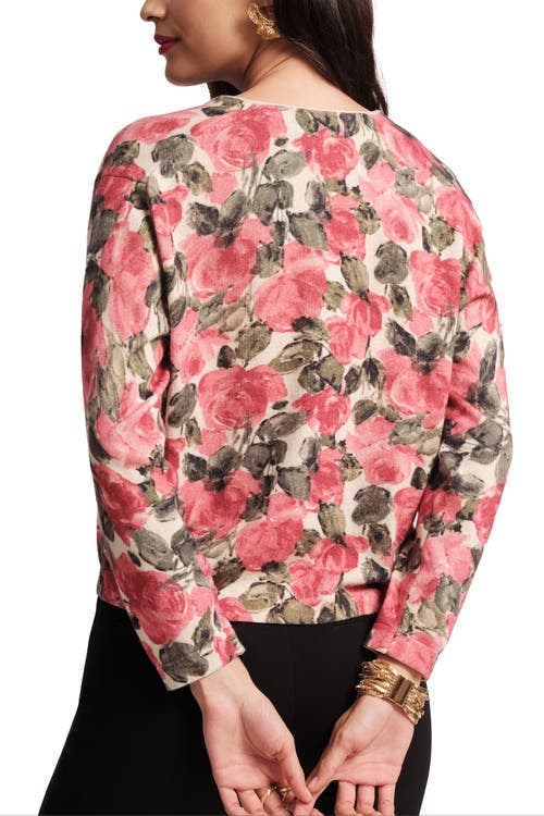 Shop Frances Valentine Darling Cardigan In Pink/green
