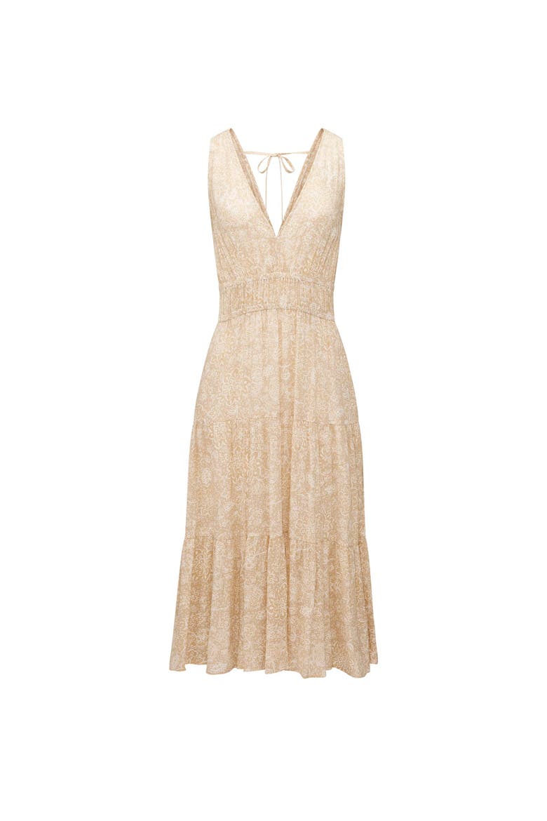 Zahira Lounge Dress, Alternate, color, Floral beige