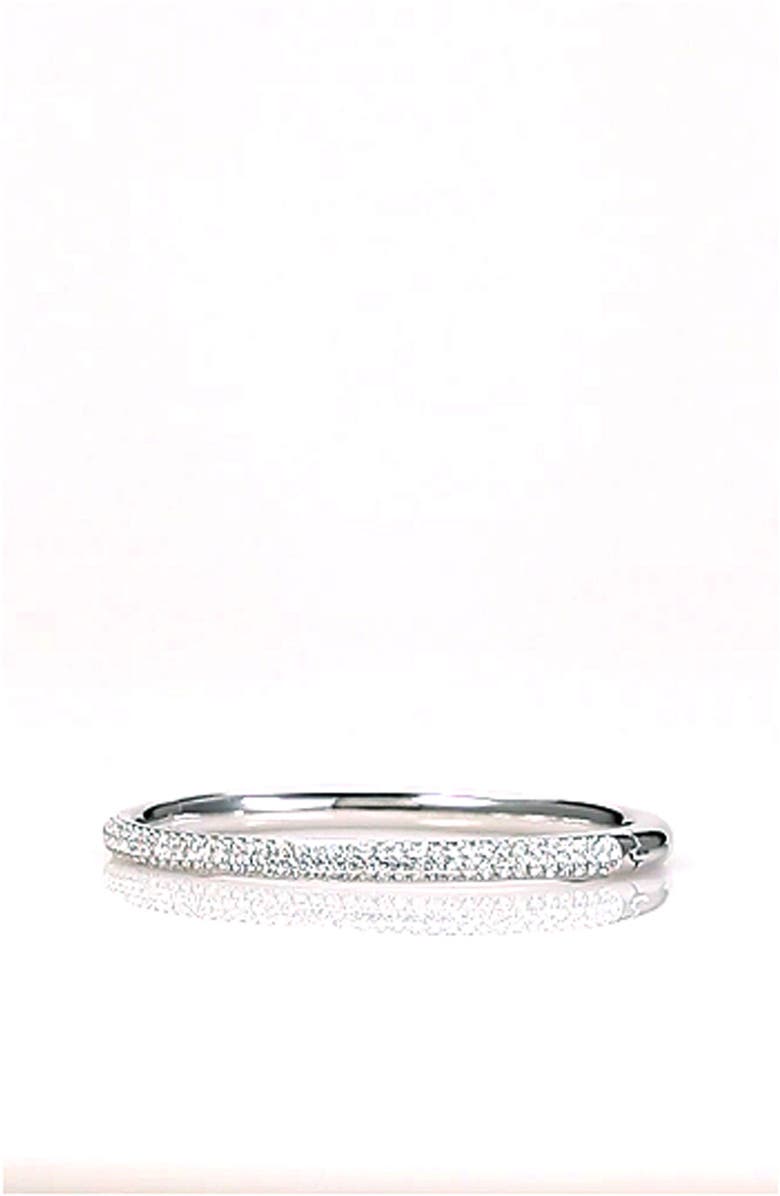 Nadri 'Pavé Bombe' Hinged Bangle, Alternate, color, Silver