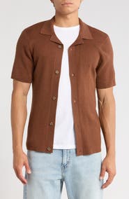 Abound Short Sleeve Button-Up Sweater