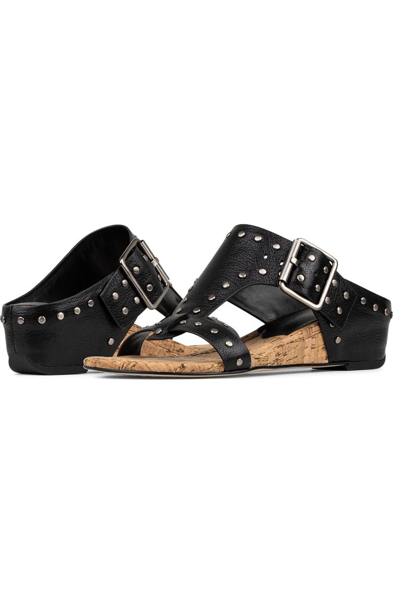 Donald Pliner Buckle Wedge Sandal, Alternate, color,