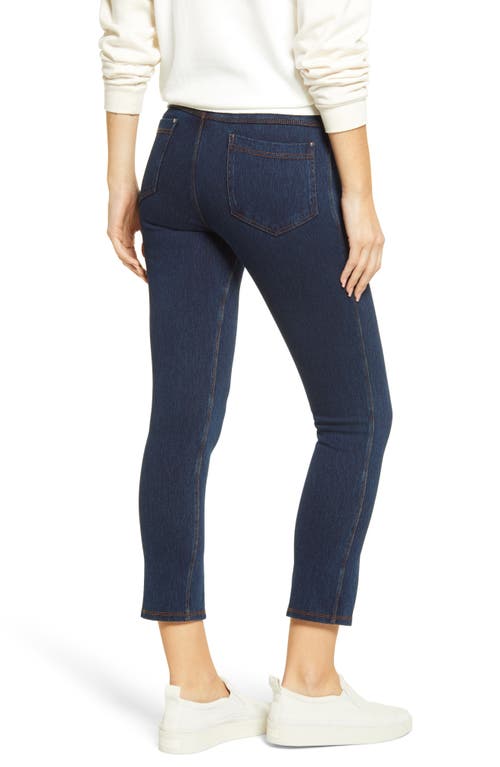 Lyssé Evelyn Split Hem Denim Leggings In Indigo