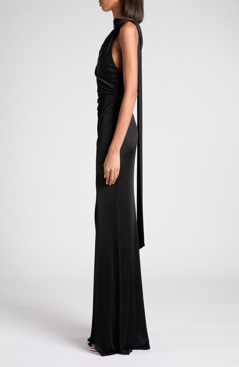 TOM FORD One-Shoulder Fluid Jersey Gown, Alternate, color, Lb999 Black