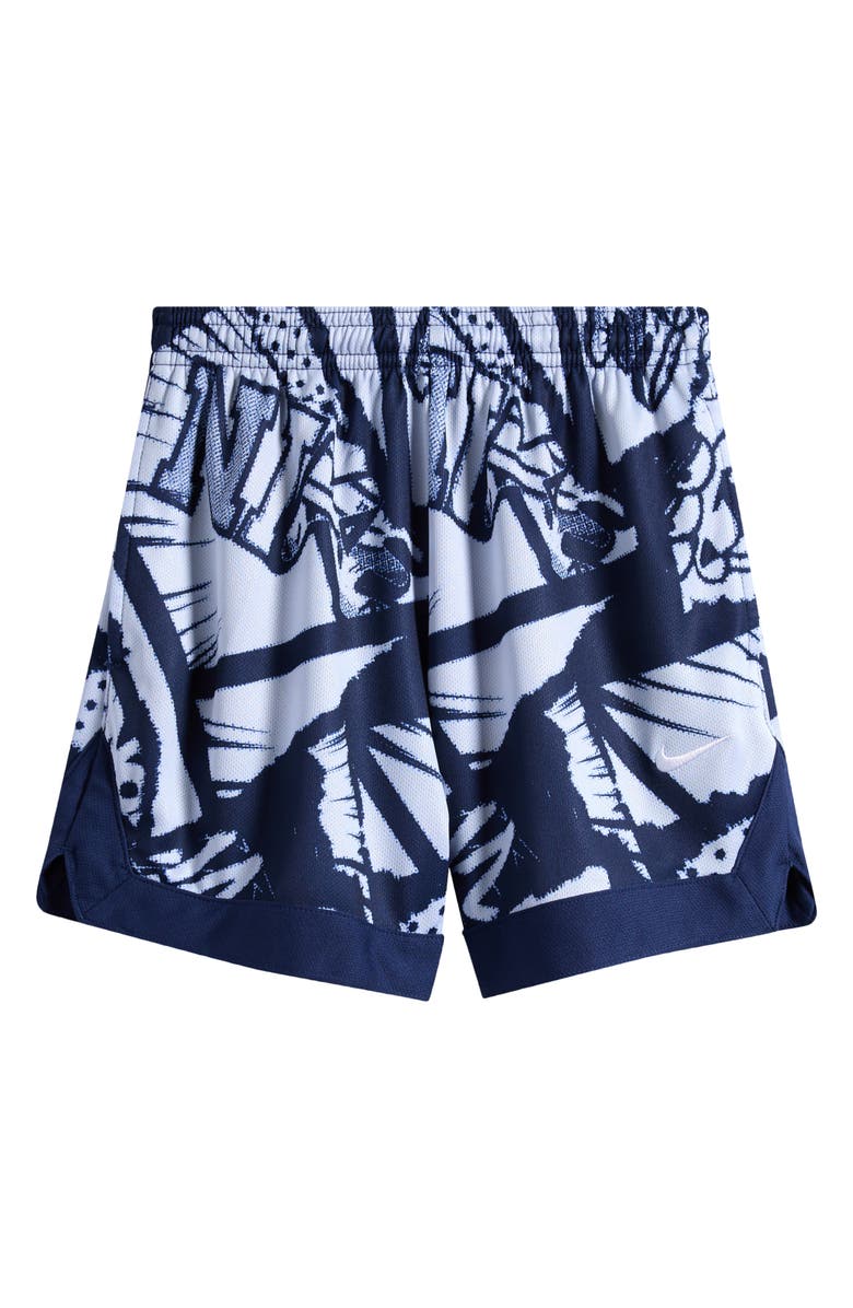 Nike Kids' Dri-FIT Mesh Court Shorts, Main, color, Midnight Navy/ White