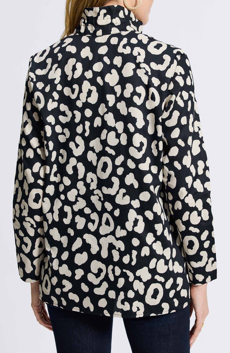 Foxcroft Carolina Animal Print Cotton Sateen Button-Up Shirt, Alternate, color,
