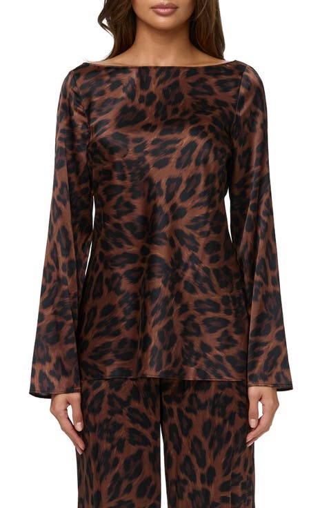 Stretch Silk Long Sleeve Top