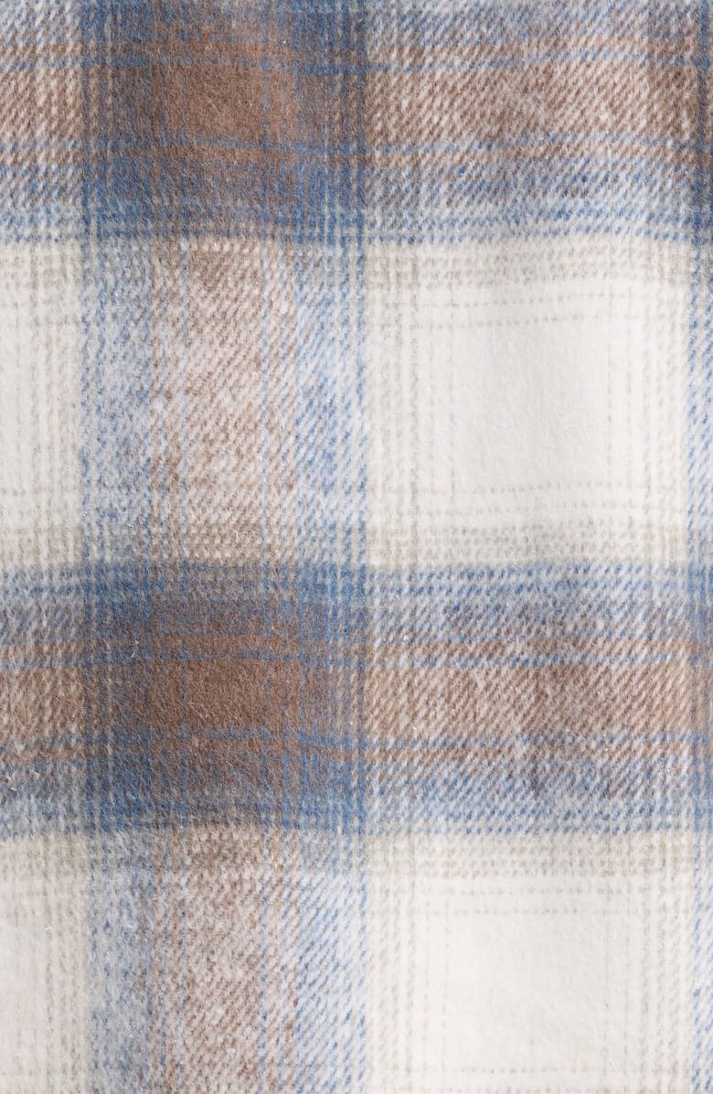 Museum of Peace & Quiet Wordmark Plaid Zip Shirt Jacket, Alternate, color, Slate