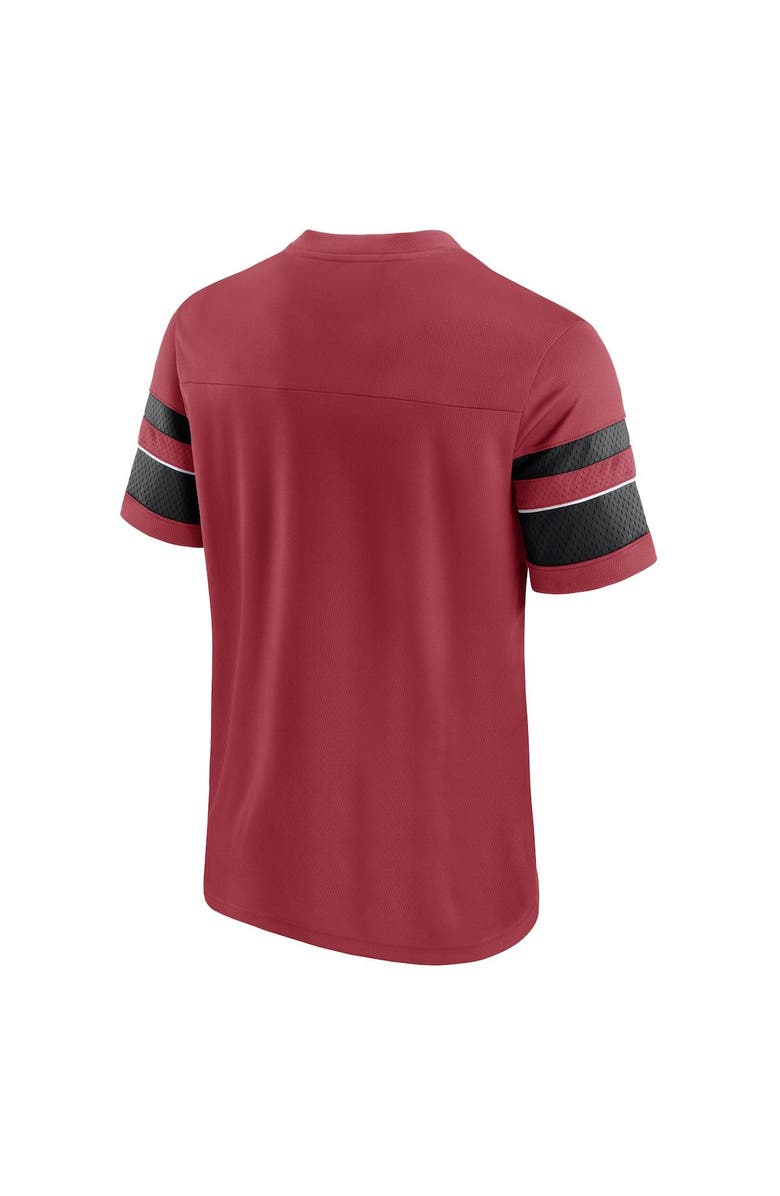 FANATICS Men's Fanatics Branded Cardinal Arizona Cardinals Textured Hashmark V-Neck T-Shirt, Alternate, color,