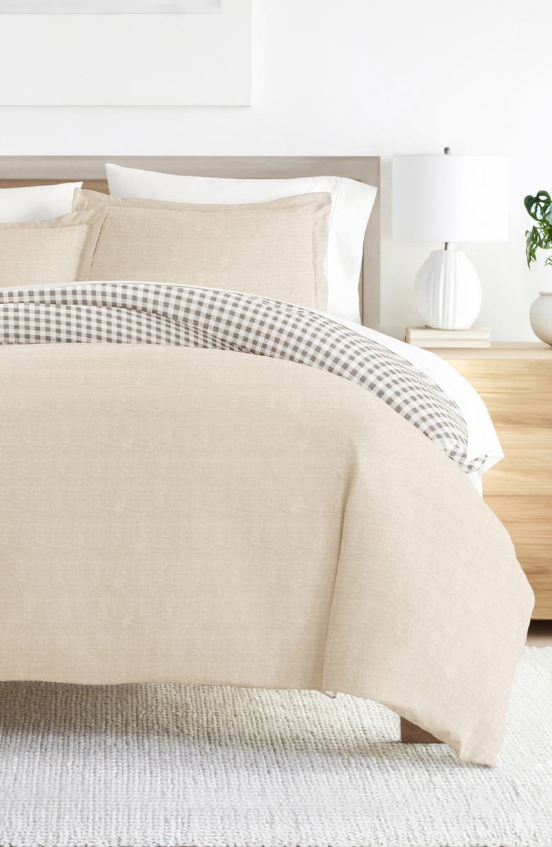 HOMESPUN Pattern Duvet Cover & Sham Set, Alternate, color, Natural