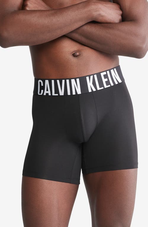 Calvin Klein Intense Power Logo Waistband Micro Boxer Briefs, Pack Of 3 In Lxo Black/grey