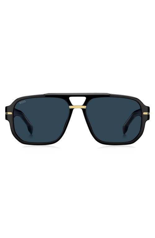 Hugo Boss Boss 57mm Rectangular Sunglasses