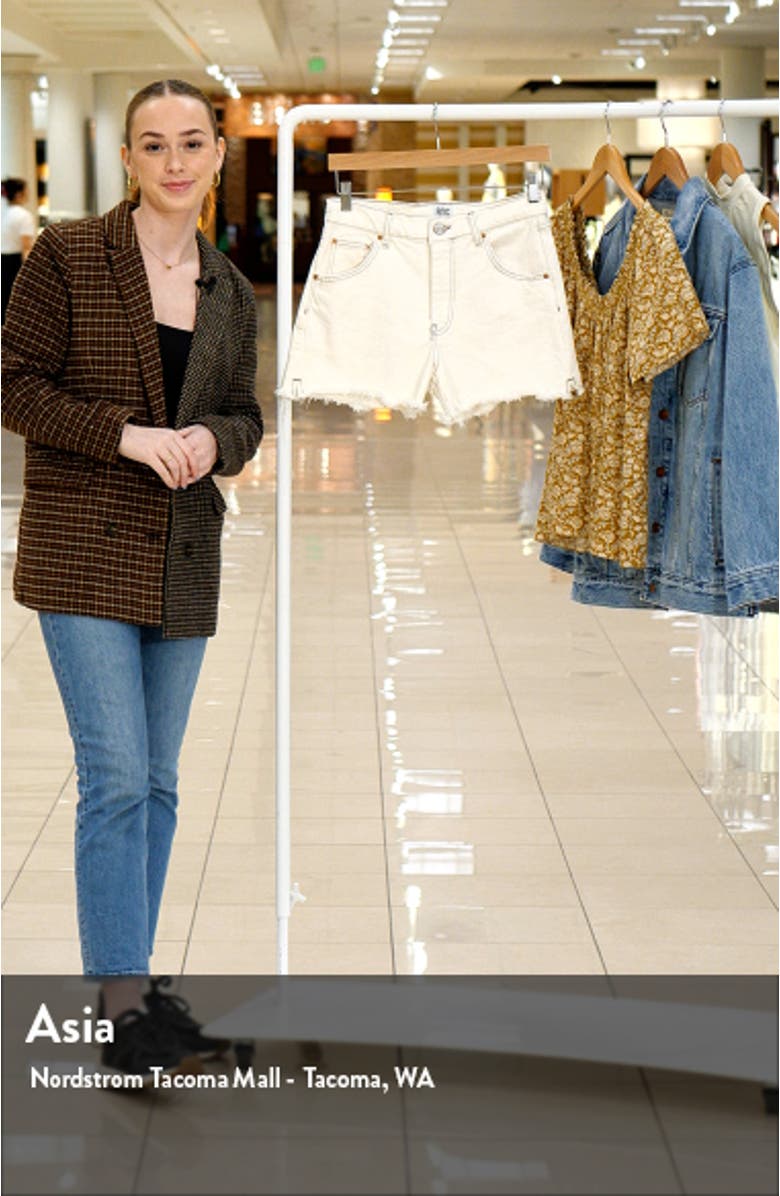 Raw Hem A-Line Denim Shorts, sales video thumbnail