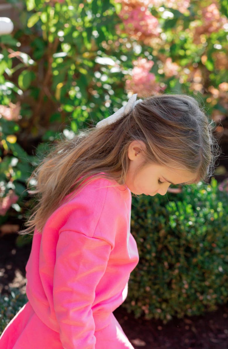 Bits & Bows Boucle Girls' Hair Bow Barrette, Alternate, color, White