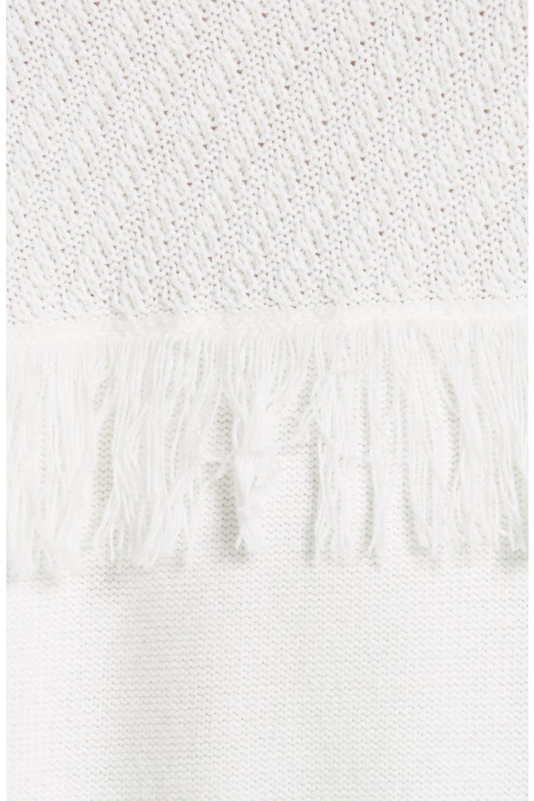 Fringe Crewneck Sweater, Alternate, color, OFF WHITE