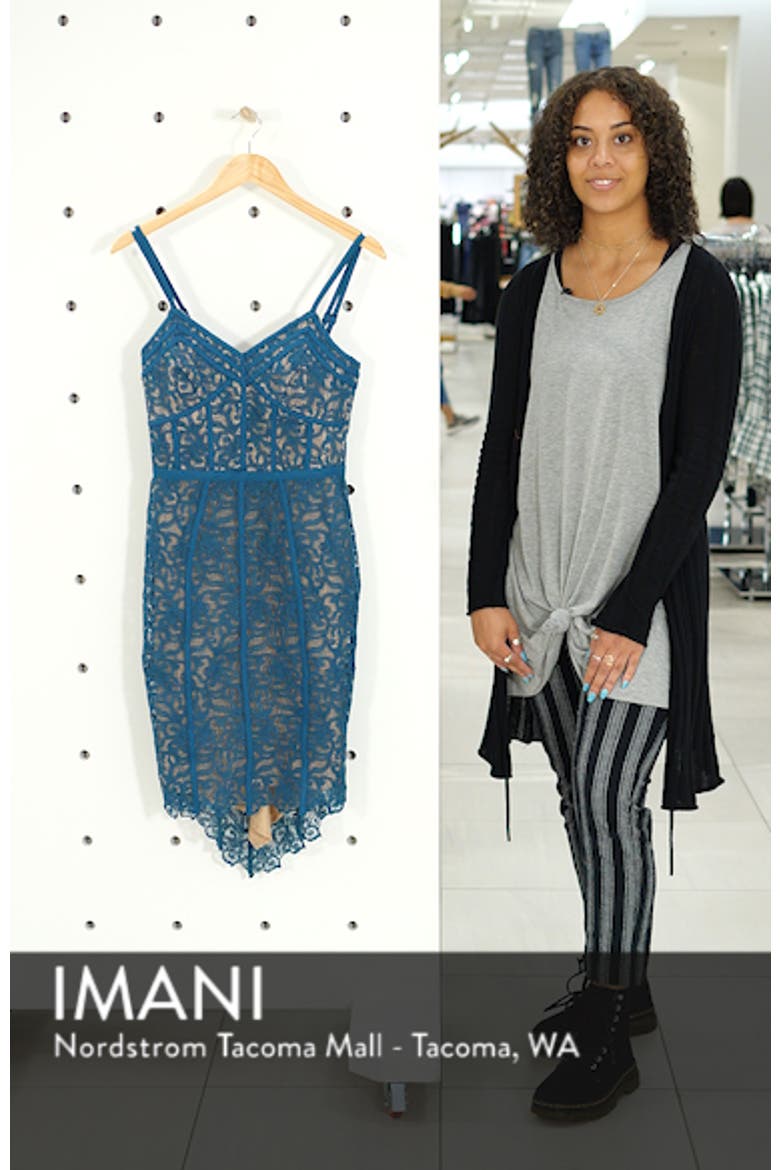High/Low Hem Lace Cocktail Dress video