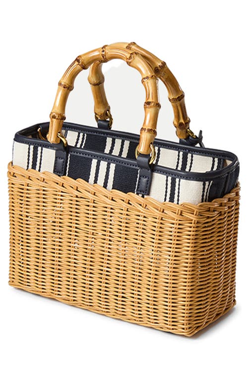 Shop Veronica Beard Porto Wicker Stripe Canvas Bag