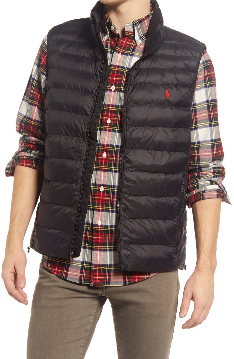 Polo Ralph Lauren Packable Recycled Nylon Vest, Main, color, 