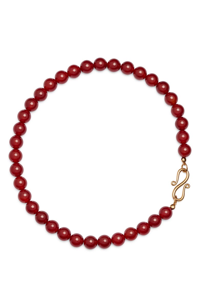 Lié Studio Mary Beaded Necklace, Main, color, Red Carnelian