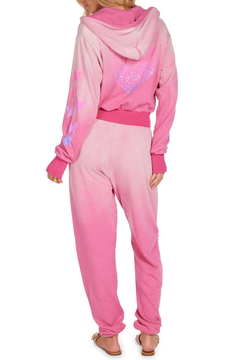 Lauren Moshi Nika Ombre Butterfly Heart Sweatpants, Alternate, color, Pink Ombre