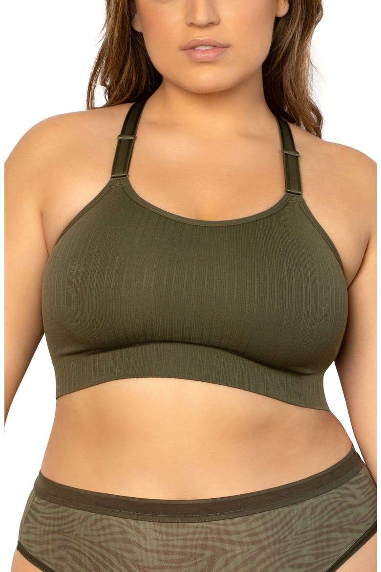 Smooth Seamless Comfort Wireless Bralette, Main, color, OLIVE NIGHT