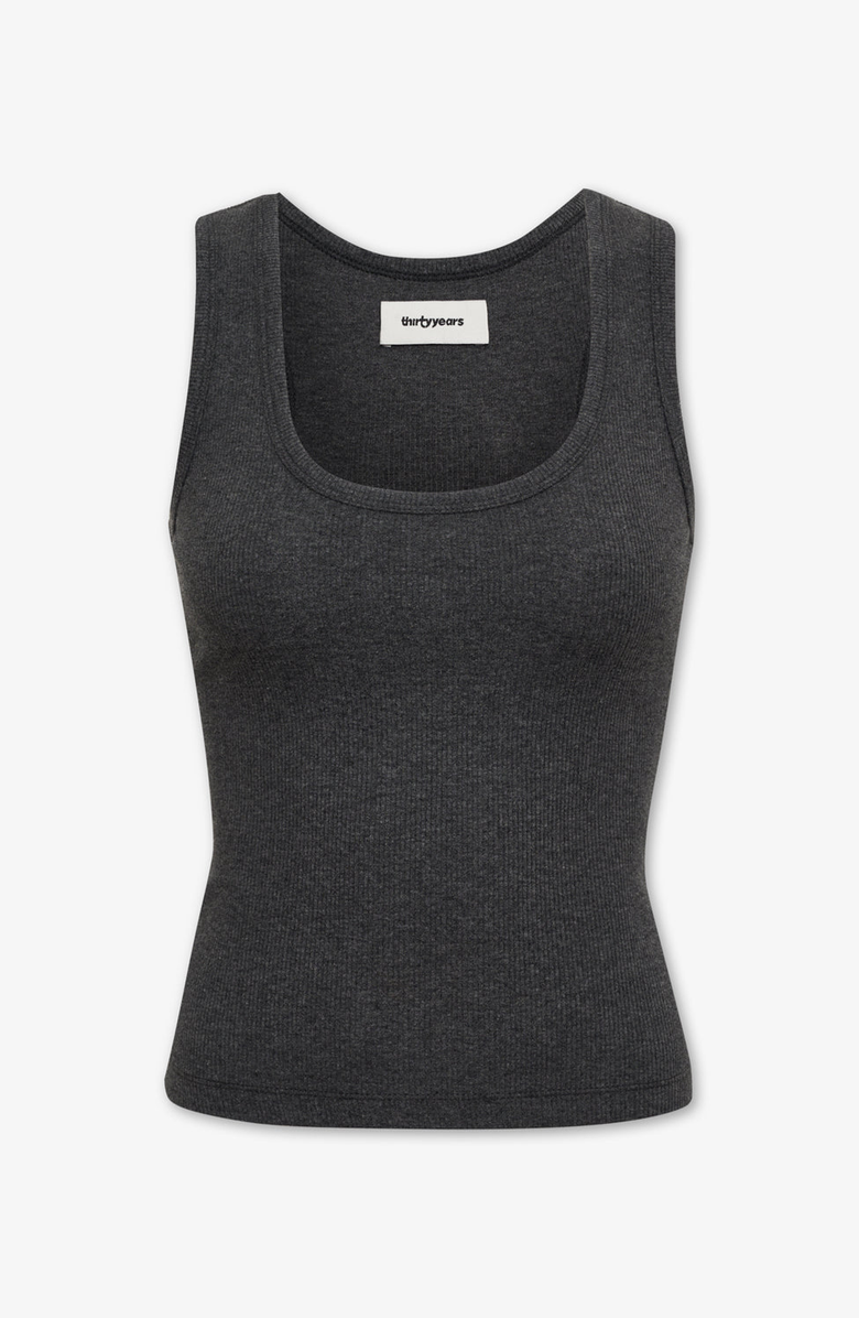 Thirty Years Demi Ribbed Tank, Alternate, color, Slate