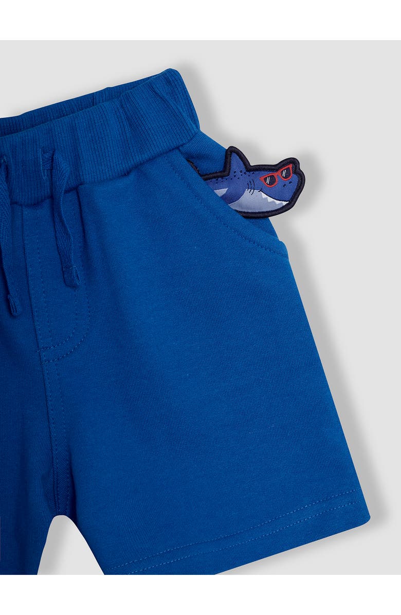 JOJO MAMAN BEBE Shark Appliqué Cotton T-Shirt & Shorts Set, Alternate, color, Blue