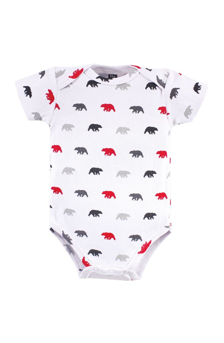 Hudson Baby Five-Piece Set of Cotton Infant All-in-One Bodysuits, Alternate, color, Baby Bear