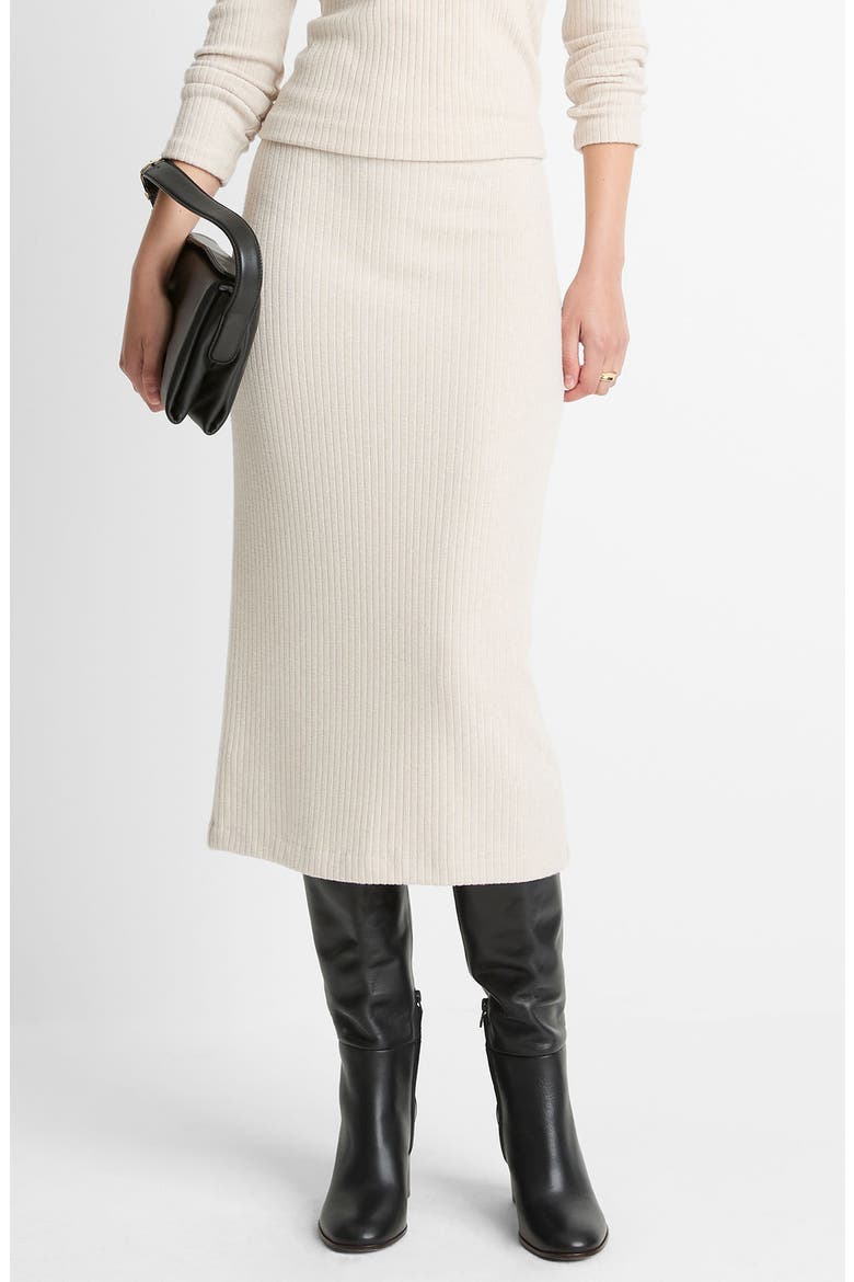 Cozy Rib Skirt, Main, color, HEATHER CREAM OAT
