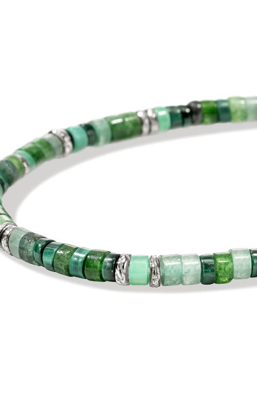 John Hardy Sterling Silver Green Bracelet In Green