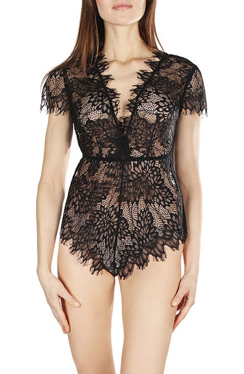Ava Sheer Lace Romper