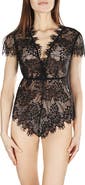 MeMoi Ava Sheer Lace Romper
