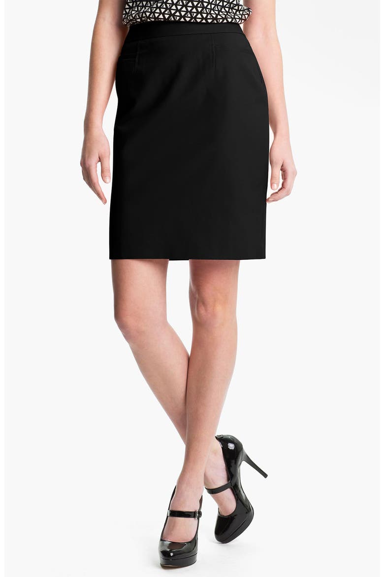 Stretch Woven Skirt, Main, color, BLACK