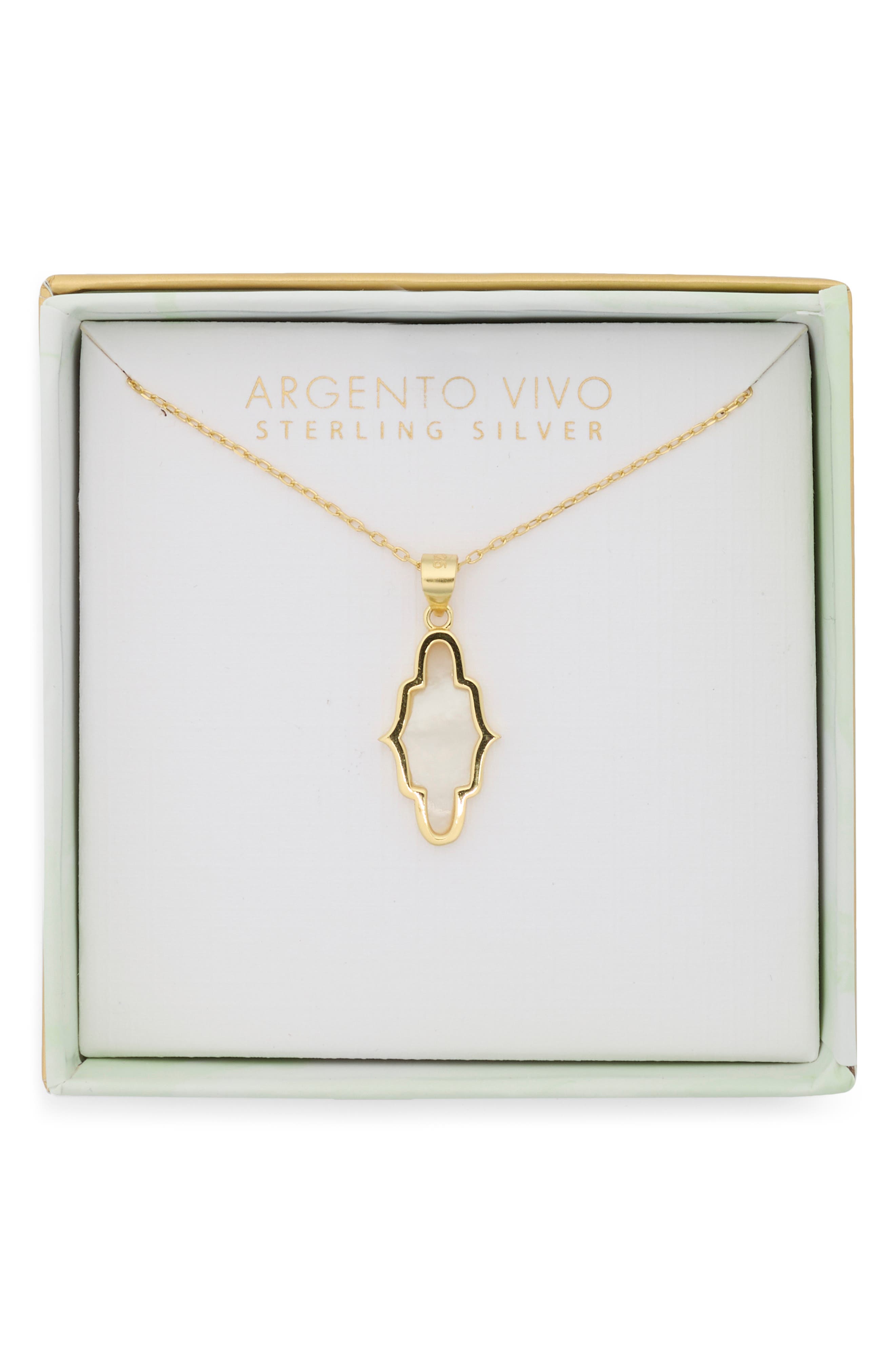 Argento Vivo Sterling Silver Mother-of-Pearl Pendant Necklace