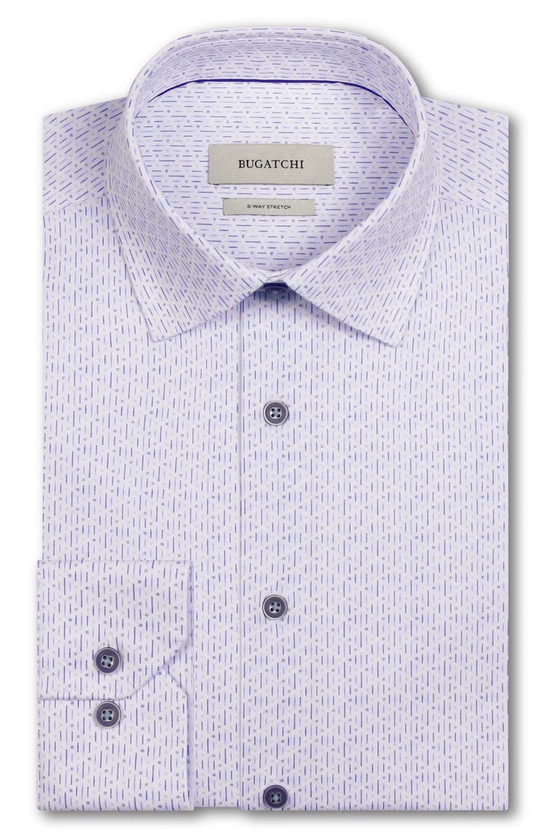 Bugatchi James OoohCotton<sup>®</sup> Geo Print Button-Up Shirt, Alternate, color, Air Blue