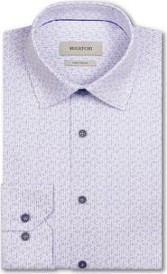 Bugatchi James OoohCotton® Geo Print Button-Up Shirt