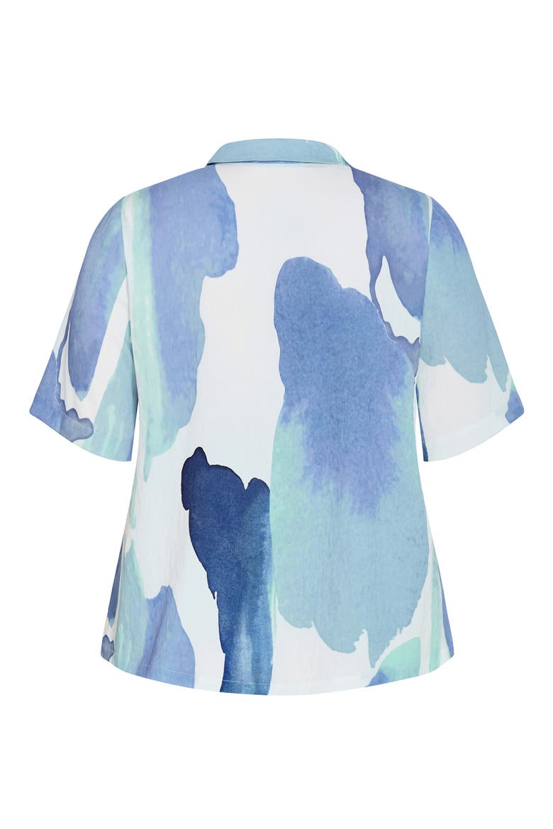 Level Up Short Sleeve Button-Up Shirt, Alternate, color, TRANQUIL