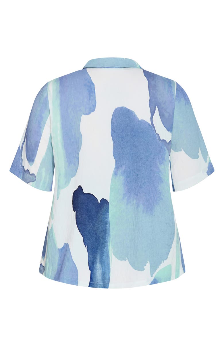 City Chic Level Up Short Sleeve Button-Up Shirt, Alternate, color, 