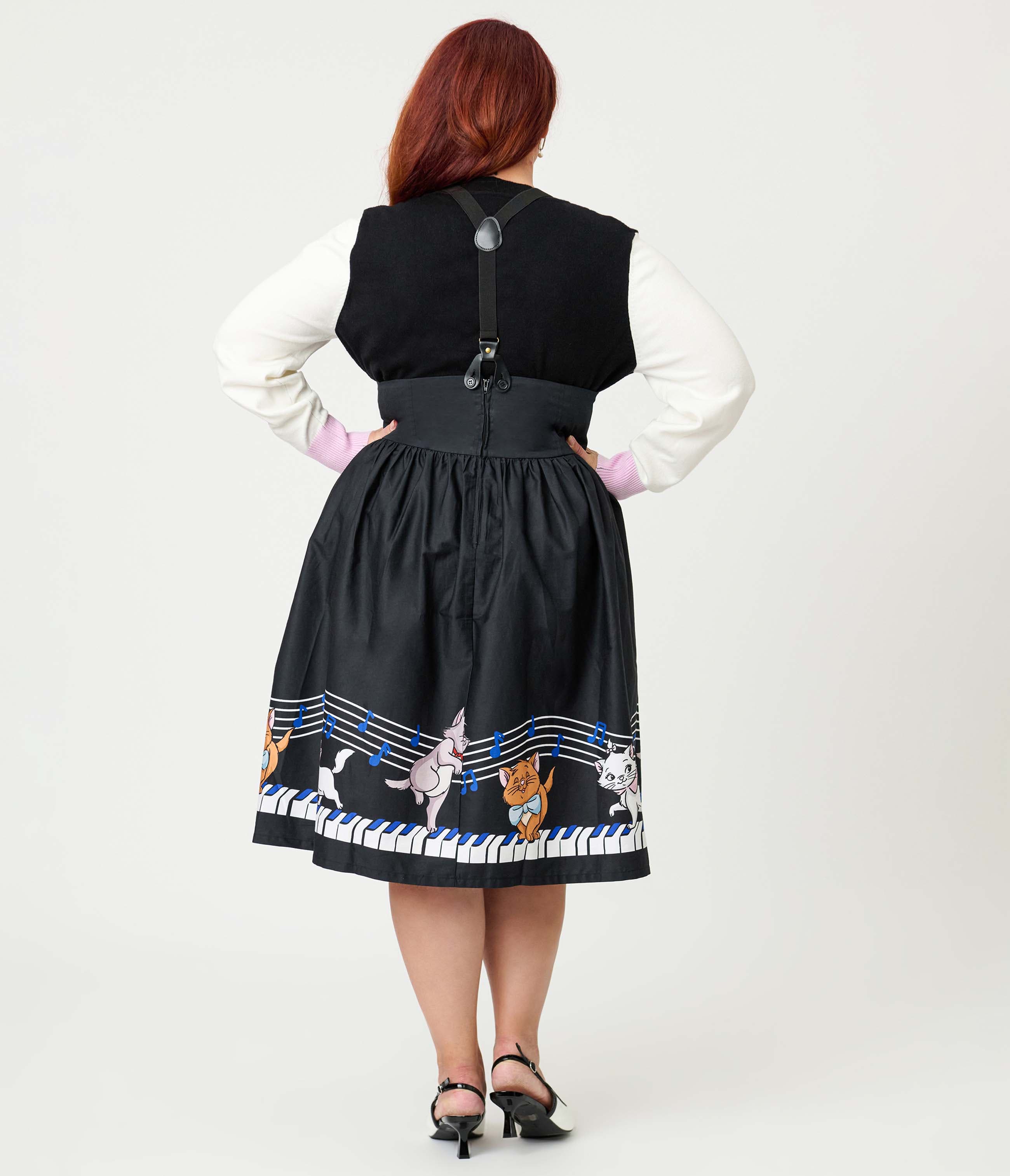 Plus Size Suspender Swing Skirt - image 2