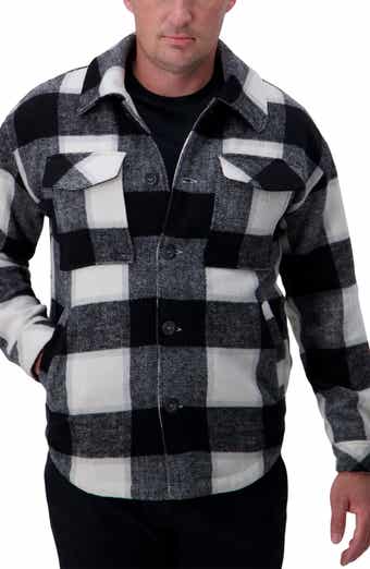 HAGGAR Buffalo Plaid Check Shirt Jacket