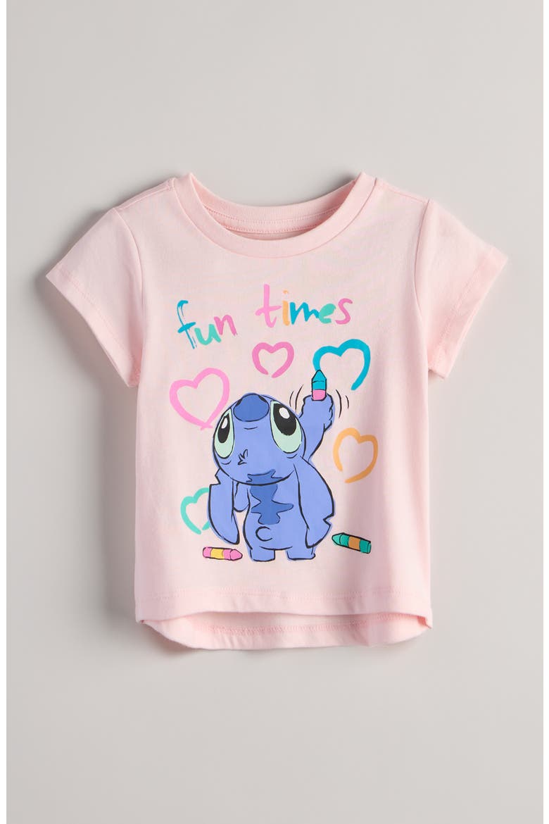 Kids' Cotton Graphic T-Shirt, Main, color, PINK BALM STITCH