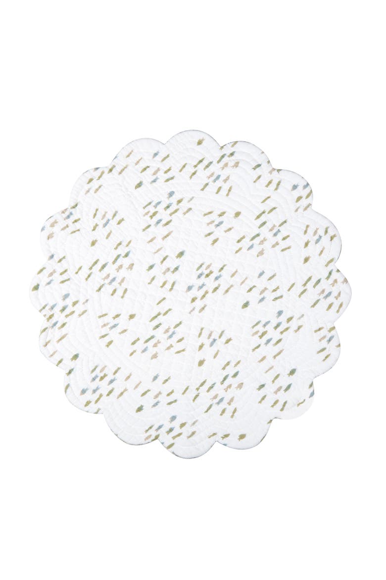 Cannon Beach Round Placemats Set of 6, 17", Alternate, color, Beige
