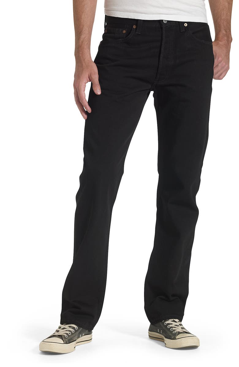 Levi's <sup>®</sup> 501<sup>®</sup> Original Straight Leg Jeans, Main, color, Black 37610