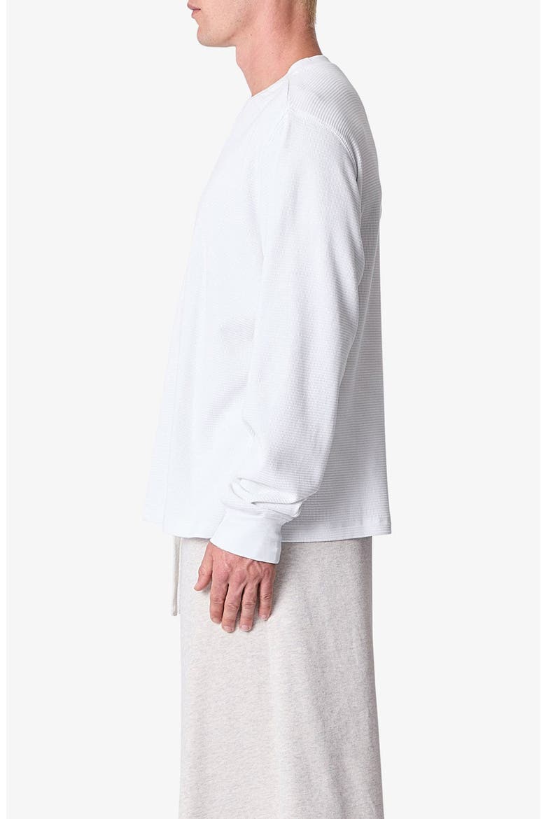 Long Sleeve Waffle Knit T-shirt, Alternate, color, WHITE