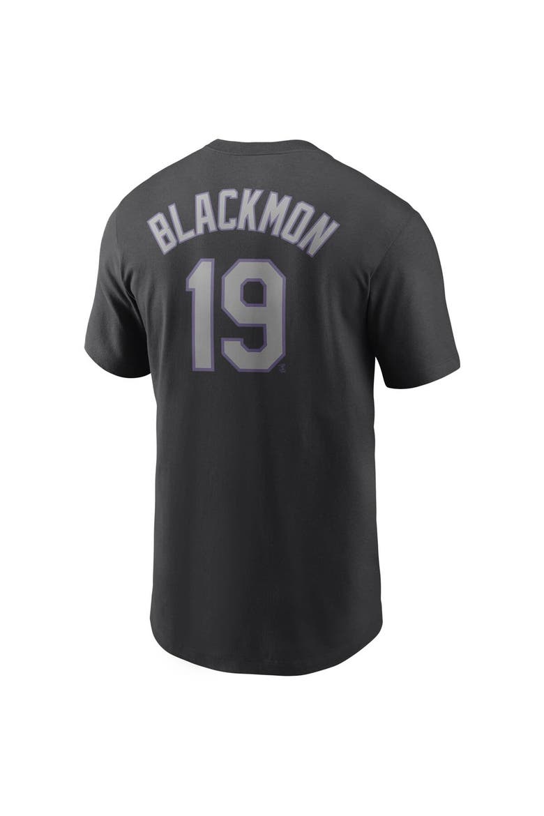 Men's Nike Charlie Blackmon Black Colorado Rockies Name & Number T-Shirt, Alternate, color, Black