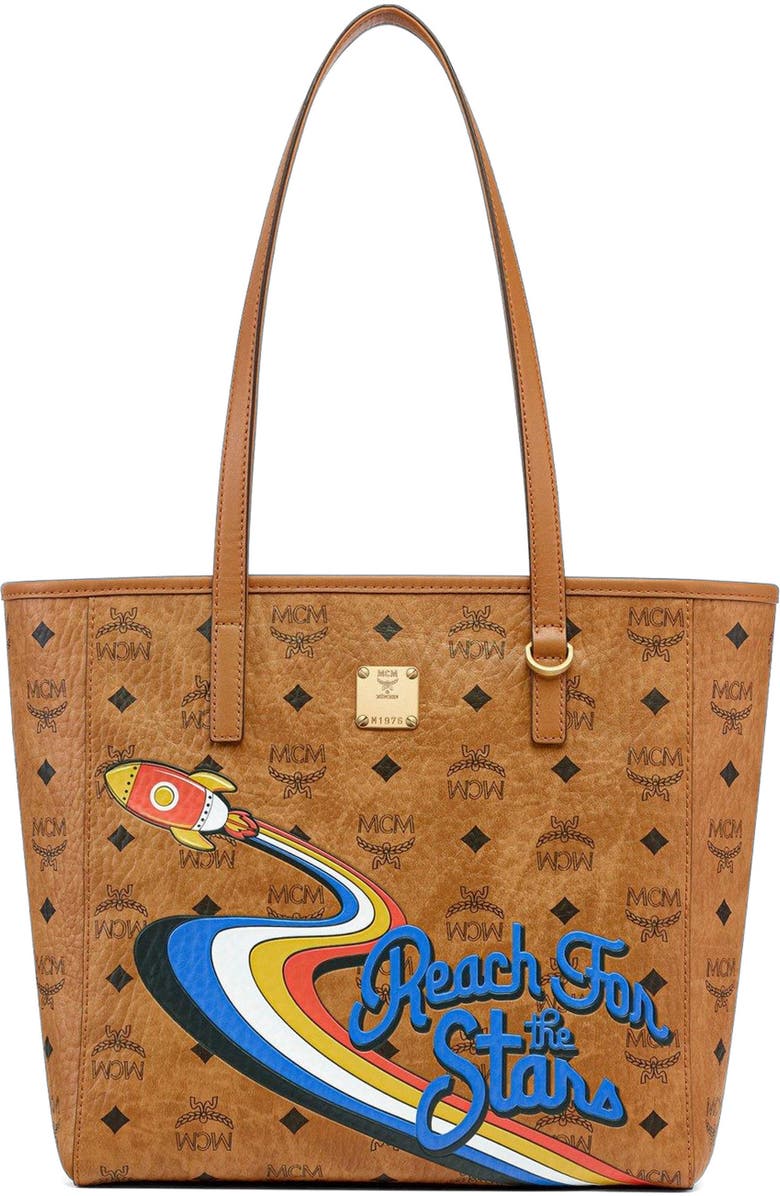 MCM Toni Top-Zip Shopper in Rocket Visetos, Main, color,