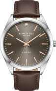 Kenneth Cole New York Diamond Leather Strap Watch, 44mm - 0.005ct.