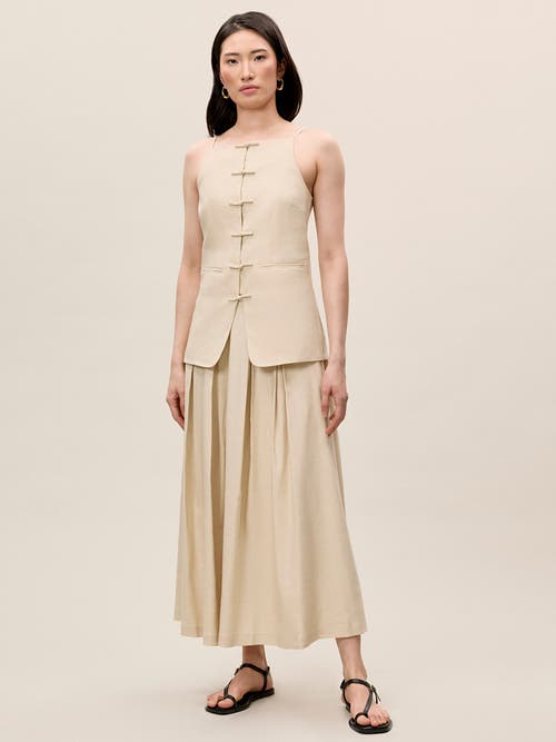 REBECCA TAYLOR REBECCA TAYLOR BEATRICE STRETCH LINEN TOP
