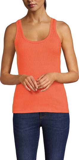 売れ筋商品|||ランズエンド カットソー トップス レディース Women's Pointelle Rib UNeck Tank White Lands' End Women's Pointelle Rib UNeck Tank - X-Small